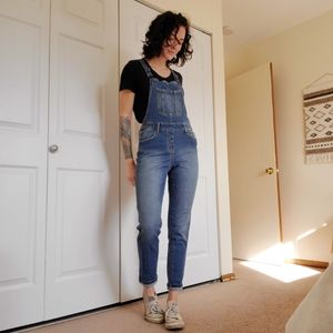 Denim High Waisted Overalls
